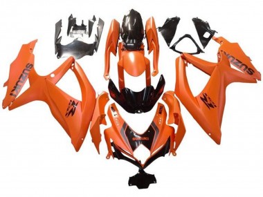 Rabatt Suzuki GSXR 600 / GSXR 750 Motorrad Verkleidung 2008-2010 - Orange Glanzendes Schwarz mit Aufkleber