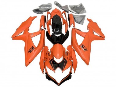 Rabatt Suzuki GSXR 600 / GSXR 750 Motorrad Verkleidung 2008-2010 - Orange Glanzendes Schwarz