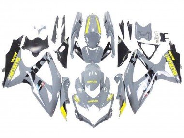 Rabatt Suzuki GSXR 600 / GSXR 750 Motorrad Verkleidung 2008-2010 - Nardo Grau Gelb Schwarz