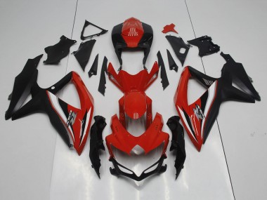 Rabatt Suzuki GSXR 600 / GSXR 750 Motorrad Verkleidung 2008-2010 - Rot Schwarz Weiss Silber