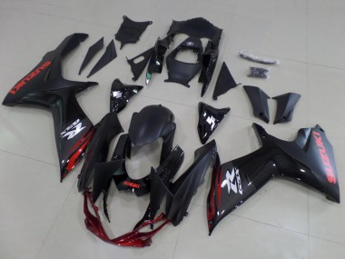 Rabatt Suzuki GSXR 600 / GSXR 750 Motorrad Verkleidung 2011-2024 - Matt Schwarz Glanzendes Schwarz Rot Weiss