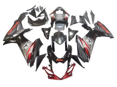Rabatt Suzuki GSXR 600 / GSXR 750 Motorrad Verkleidung 2011-2024 - Schwarz Grau Rot