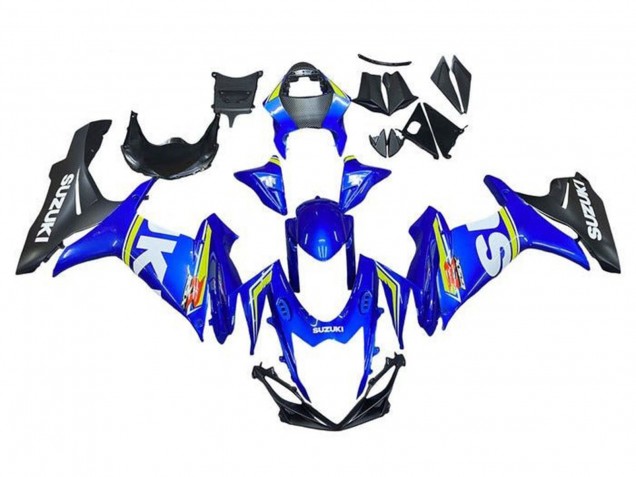 Rabatt Suzuki GSXR 600 / GSXR 750 Motorrad Verkleidung 2011-2024 - Weiss Blau Gelb Schwarz