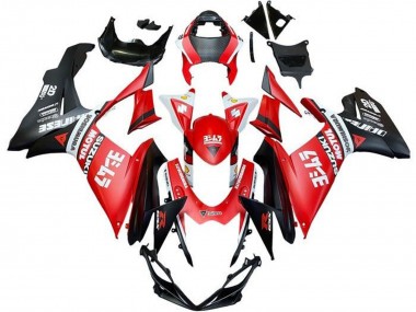 Rabatt Suzuki GSXR 600 / GSXR 750 Motorrad Verkleidung 2011-2024 - Rot Weiss Schwarz Motul