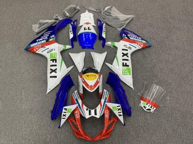 Rabatt Suzuki GSXR 600 / GSXR 750 Motorrad Verkleidung 2011-2024 - Weiss Blau Gelb Rot Grun Fixi 11