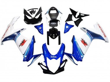 Rabatt Suzuki GSXR 600 / GSXR 750 Motorrad Verkleidung 2011-2024 - Weiss Blau Glanzendes Schwarz Rot