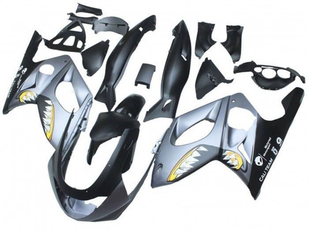 Rabatt Yamaha YZF600R Thundercat Motorrad Verkleidung 1996-2007 - Matt Schwarz Grau Hai