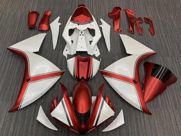 Rabatt Yamaha YZF 1000 R1 Motorrad Verkleidung 2012-2014 - Weiss Orange