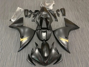 Rabatt Yamaha YZF 1000 R1 Motorrad Verkleidung 2012-2014 - Matt Schwarz Gold