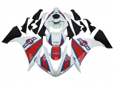 Rabatt Yamaha YZF 1000 R1 Motorrad Verkleidung 2012-2014 - Weiss Rot Blau Martini