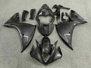 Rabatt Yamaha YZF 1000 R1 Motorrad Verkleidung 2012-2014 - Kunst Carbonfaser Grau Schwarz