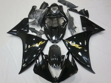 Rabatt Yamaha YZF 1000 R1 Motorrad Verkleidung 2012-2014 - Glanzendes Schwarz Gold Aufkleber