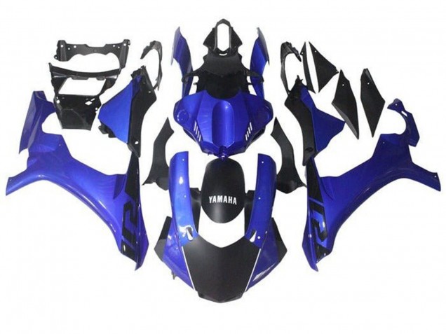Rabatt Yamaha YZF 1000 R1 Motorrad Verkleidung 2015-2019 - Blau Matt Schwarz