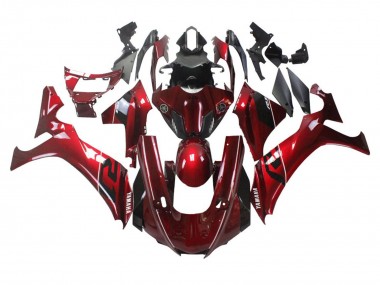 Rabatt Yamaha YZF 1000 R1 Motorrad Verkleidung 2020-2025 - Rot Weiss Schwarz Streifen