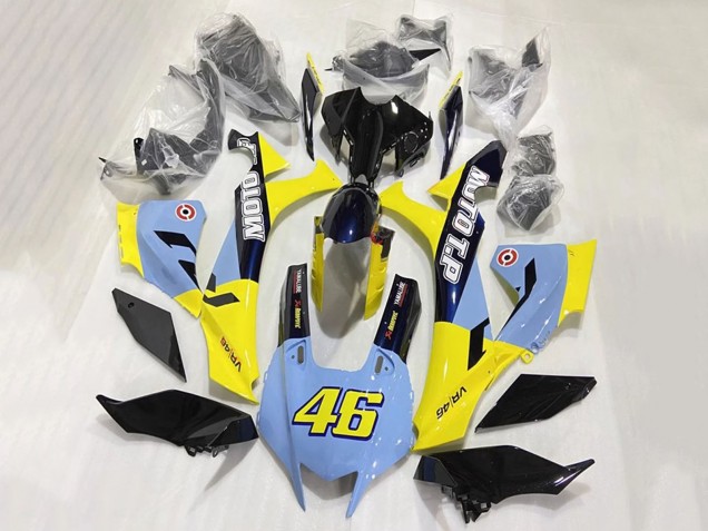 Rabatt Yamaha YZF 1000 R1 Motorrad Verkleidung 2020-2025 - Blau Gelb Glanzendes Schwarz Moto T.P 46