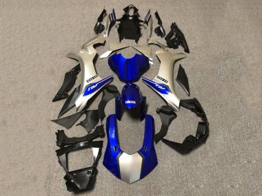 Rabatt Yamaha YZF 1000 R1 Motorrad Verkleidung 2020-2025 - Silber Blau Glanzendes Schwarz