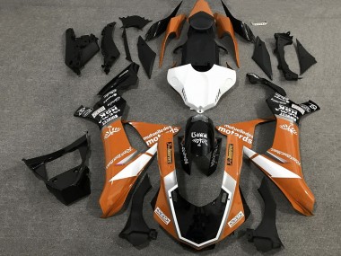 Rabatt Yamaha YZF 1000 R1 Motorrad Verkleidung 2020-2025 - Orange Weiss Glanzendes Schwarz Sam