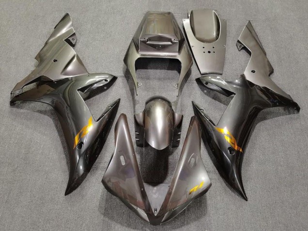 Rabatt Yamaha YZF 1000 R1 Motorrad Verkleidung 2002-2003 - Grau mit Gold Aufkleber