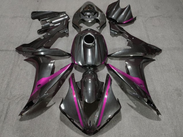 Rabatt Yamaha YZF 1000 R1 Motorrad Verkleidung 2004-2006 - Carbonfaser Stil Rosa