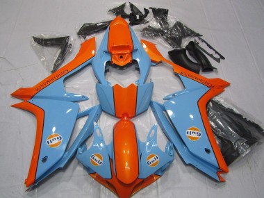 Rabatt Yamaha YZF 1000 R1 Motorrad Verkleidung 2007-2008 - Hellblau Orange Gulf