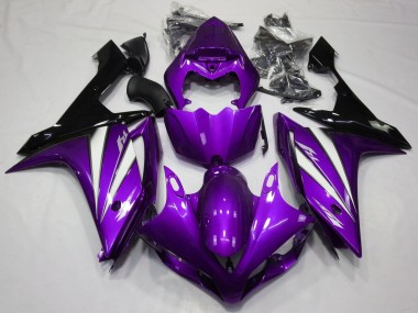 Rabatt Yamaha YZF 1000 R1 Motorrad Verkleidung 2007-2008 - Lila Weiss Schwarz