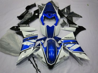 Rabatt Yamaha YZF 1000 R1 Motorrad Verkleidung 2007-2008 - Weiss Blau Schwarz Layerd