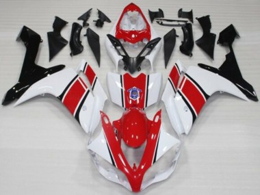Rabatt Yamaha YZF 1000 R1 Motorrad Verkleidung 2007-2008 - Weiss Rot Schwarz