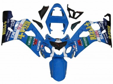 Rabatt Suzuki GSXR 600 / GSXR 750 Motorrad Verkleidung 2004-2005 - Blau Grun Schwarz Gelb Rizla