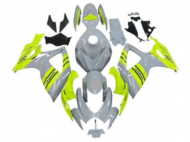 Rabatt Suzuki GSXR 600 / GSXR 750 Motorrad Verkleidung 2006-2007 - Grau Neon Gelb