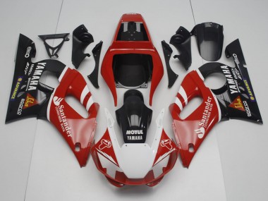 Rabatt Yamaha YZF R6 Motorrad Verkleidung 1998-2002 - Rot Weiss Schwarz Motul Santunder