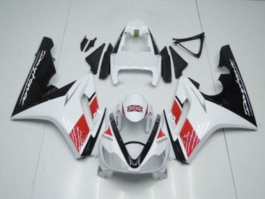 Rabatt Triumph Daytona 675 Triple Motorrad Verkleidung 2006-2008 - Weiss Rot Glanzendes Schwarz