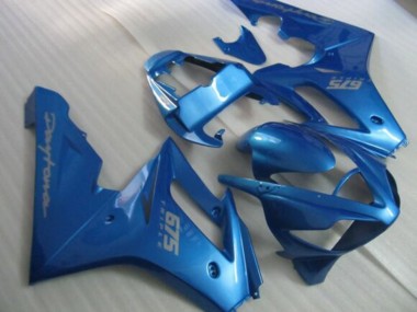 Rabatt Triumph Daytona 675 Triple Motorrad Verkleidung 2006-2008 - Blau Silber Aufkleber