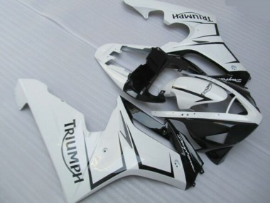 Rabatt Triumph Daytona 675 Triple Motorrad Verkleidung 2006-2008 - Weiss Glanzendes Schwarz