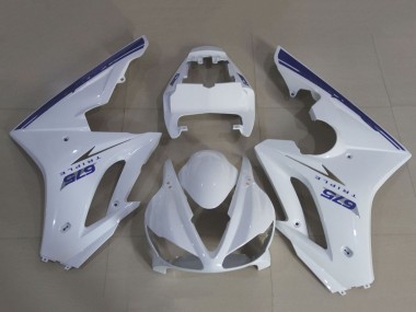Rabatt Triumph Daytona 675 Triple Motorrad Verkleidung Kit 2009-2012 - Weiss Blau