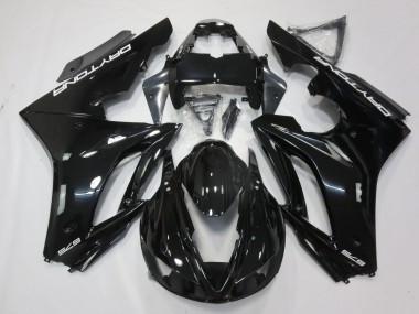 Rabatt Triumph Daytona 675 Triple Motorrad Verkleidung 2009-2012 - Glanzendes Schwarz Weiss Aufkleber
