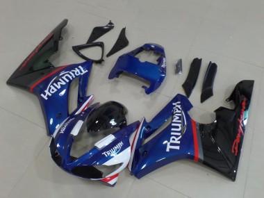 Rabatt Triumph Daytona 675 Triple Motorrad Verkleidung 2009-2012 - Blau Rot Weiss Glanzendes Schwarz