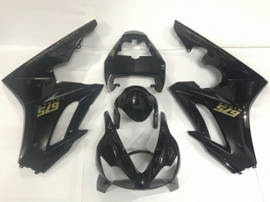 Rabatt Triumph Daytona 675 Triple Motorrad Verkleidung 2009-2012 - Glanzendes Schwarz Gold Aufkleber
