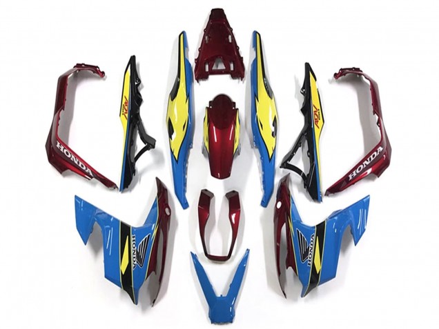 Rabatt Honda ADV150 Motorrad Verkleidung 2018-2021 - Blau Gelb Rot