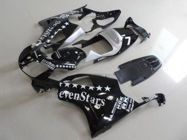 Rabatt Honda VTR1000 Motorrad Verkleidung 2000-2006 - Glanzendes Schwarz Weiss SevenStars