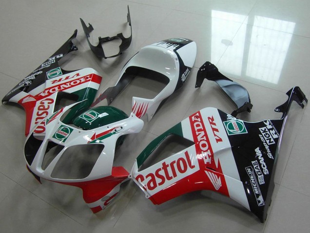 Rabatt Honda VTR1000 Motorrad Verkleidung 2000-2006 - Weiss Rot Grun Glanzendes Schwarz Castrol