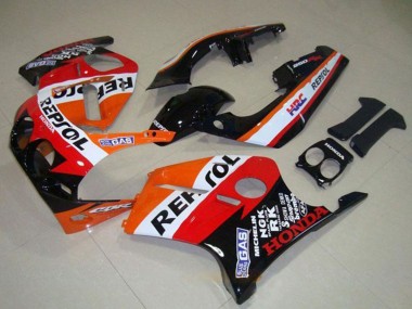 Rabatt Honda CBR250RR MC19 Motorrad Verkleidung 1988-1989 - Orange Weiss Rot Glanzendes Schwarz Repsol
