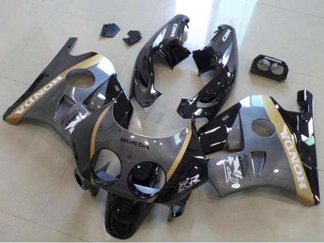 Rabatt Honda CBR250RR MC22 Motorrad Verkleidung 1990-1998 - Grau Gold Glanzendes Schwarz