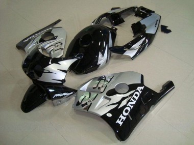 Rabatt Honda CBR250RR MC22 Motorrad Verkleidung 1990-1998 - Silber Glanzendes Schwarz