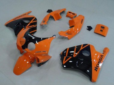 Rabatt Honda CBR250RR MC22 Motorrad Verkleidung 1990-1998 - Orange Glanzendes Schwarz
