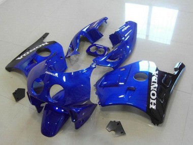 Rabatt Honda CBR250RR MC22 Motorrad Verkleidung 1990-1998 - Blau Glanzendes Schwarz Weiss Aufkleber