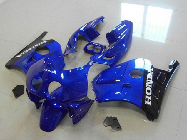 Rabatt Honda CBR250RR MC22 Motorrad Verkleidung 1990-1998 - Blau Glanzendes Schwarz Weiss Aufkleber