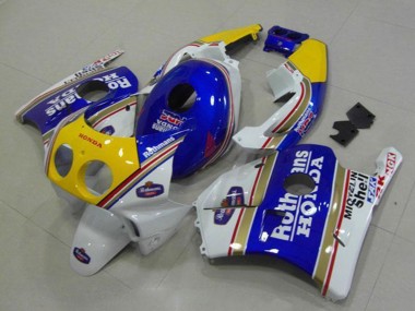 Rabatt Honda CBR250RR MC22 Motorrad Verkleidung 1990-1998 - Weiss Blau Gelb Rothmans