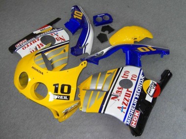 Rabatt Honda CBR250RR MC22 Motorrad Verkleidung 1990-1998 - Gelb Blau Silber Weiss Rot Nastro Azzurro Breil 10