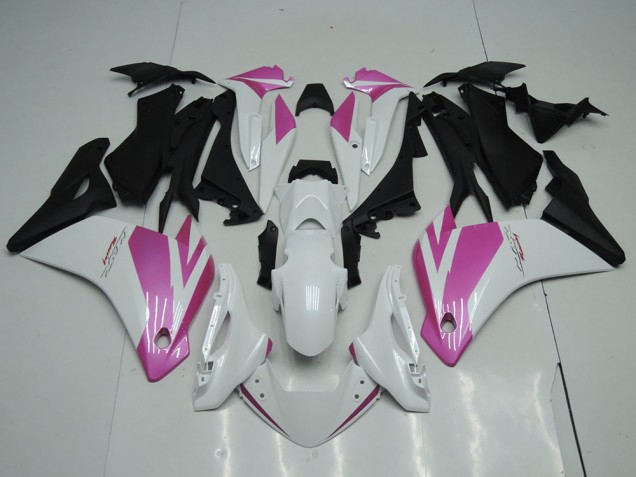 Rabatt Honda CBR250RR Motorrad Verkleidung 2011-2015 - Weiss Rosa Matt Schwarz