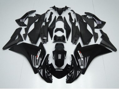 Rabatt Honda CBR250RR Motorrad Verkleidung 2011-2015 - Glanzendes Schwarz Matt Schwarz